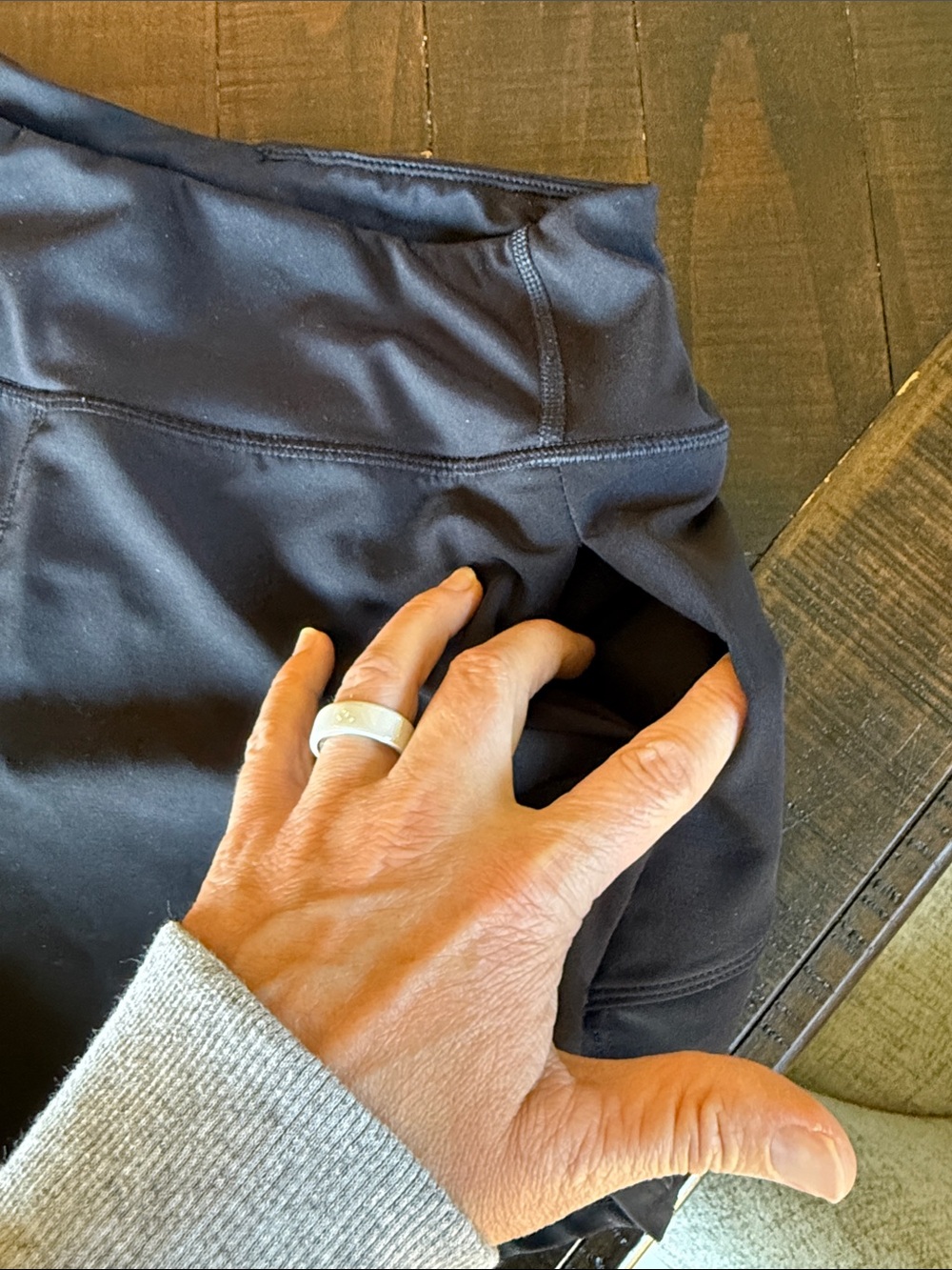 Yogalicious Black Women’s Athletic Shorts with Built-In Liner - Picture 2 of 5